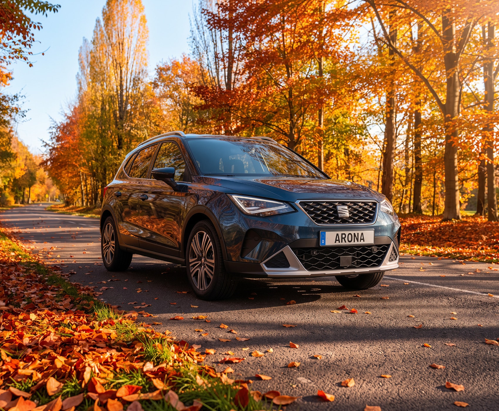 Vista completa de un SEAT Arona 2026 aparcado al aire libre.