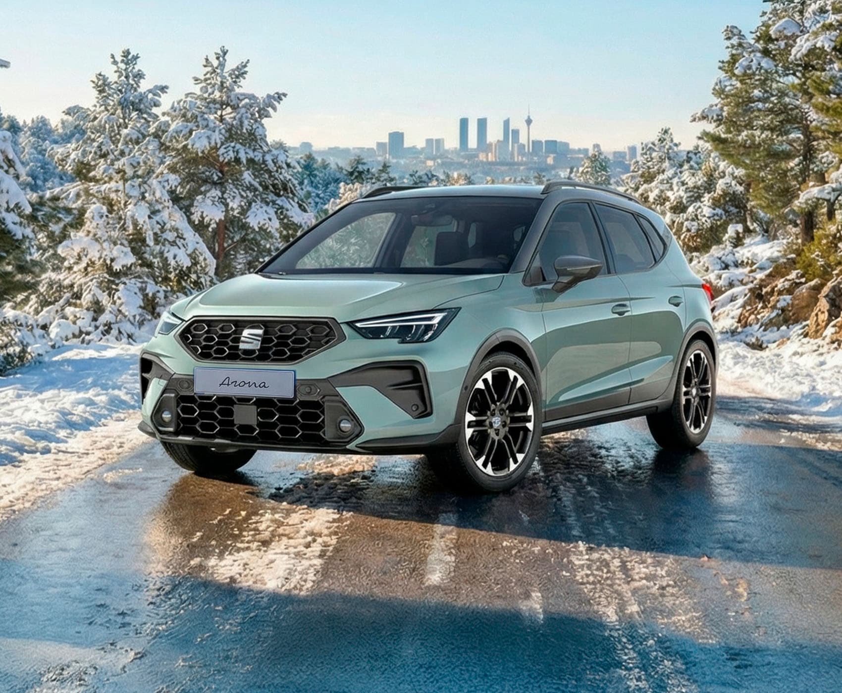 Vista completa de un SEAT Arona 2026 aparcado al aire libre.